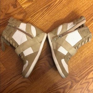 Vera Wang Tan Sneaker Wedges